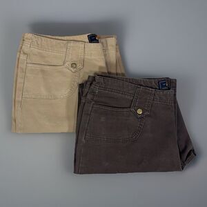 Route 66 Women's Size 16 Pants Lot 2 Pair Khaki Brown Straight Leg Cotton Casual